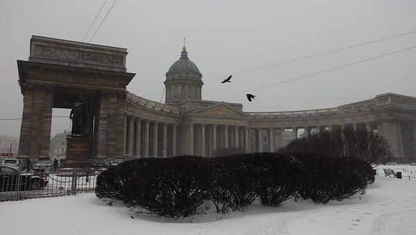 Снегопад в Петербурге. Архивное фото