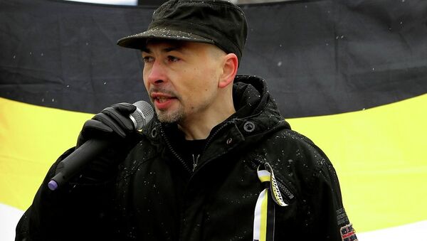 Илья Чепкасов на митинге националистов