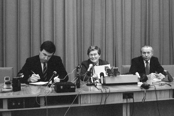 Встреча С. И. Аллилуевой с советскими и иностранными журналистами