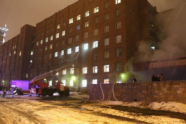 Пожар в Покровской больнице на Васильевском острове