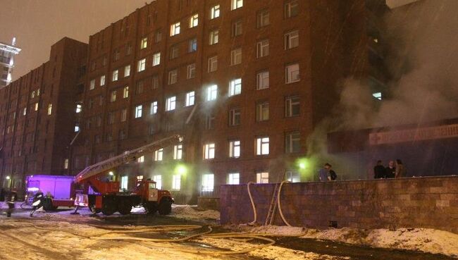 Пожар в Покровской больнице на Васильевском острове