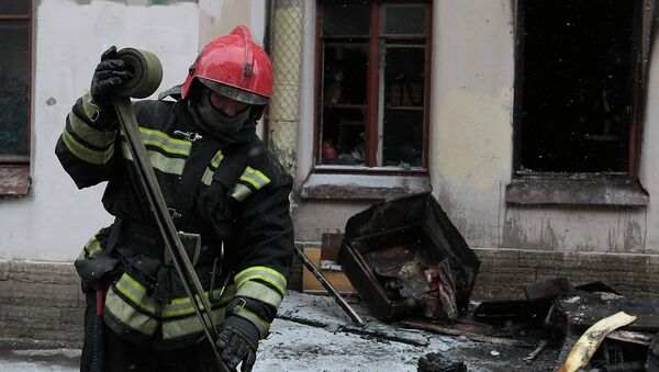 Последствия пожара на Коломенской улице