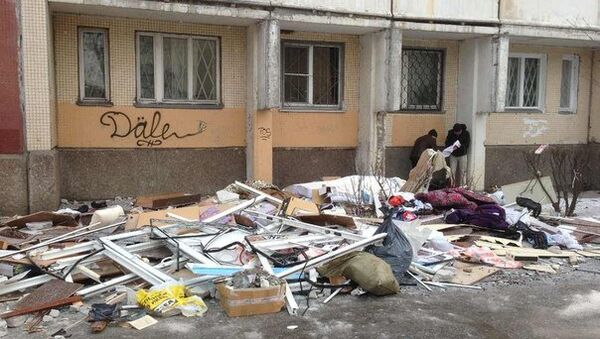 Утро после взрыва в жилом доме на проспекте Наставников