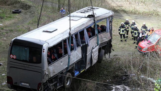 Авария автобуса в Бельгии