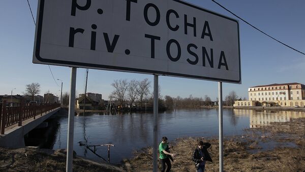 Паводок в Тосно Ленинградской области