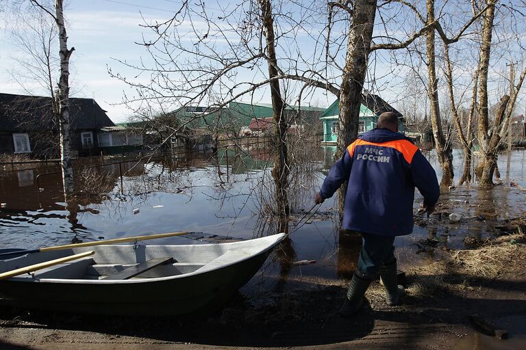 Паводок в Тосно Ленинградской области