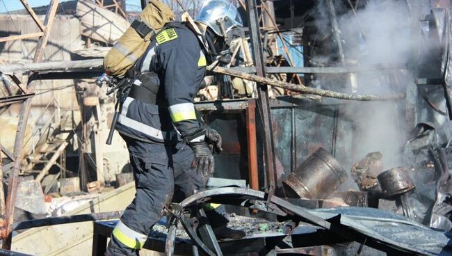 Пожар в Петродворцовом районе Санкт-Петербурга