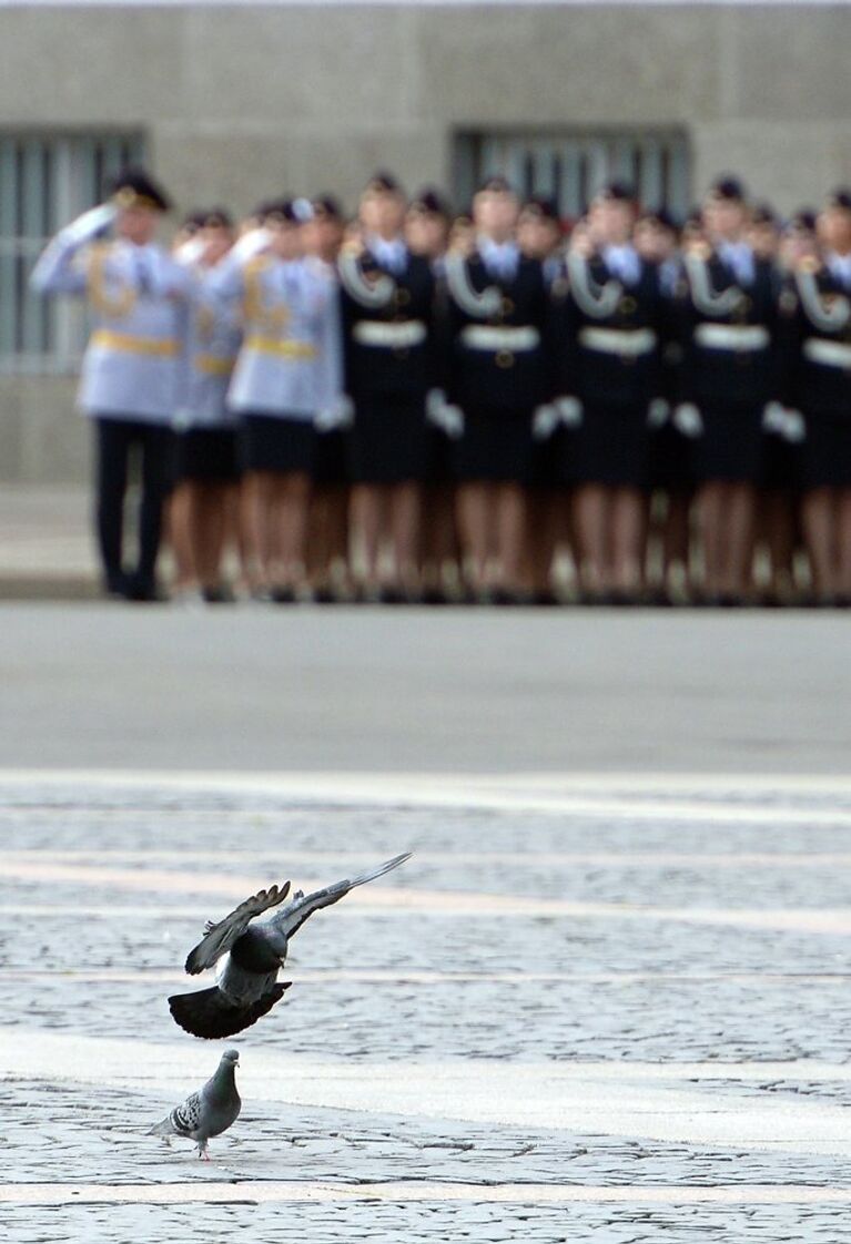 Во время Генеральной репетиции парада Победы в Санкт-Петербурге