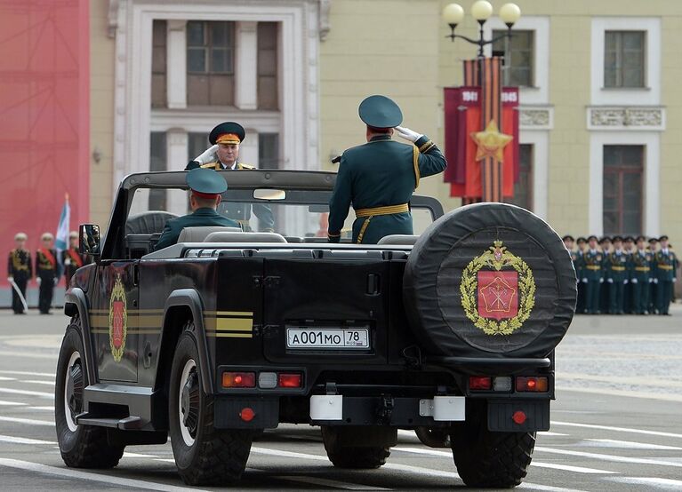 Во время Генеральной репетиции парада Победы в Санкт-Петербурге