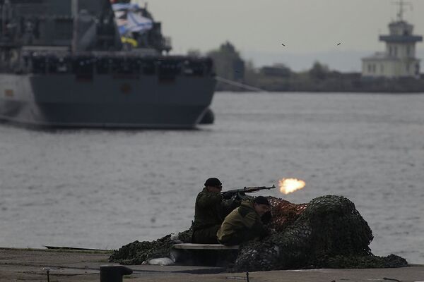Демонстрация боевой выучки спецподразделений Балтийского флота