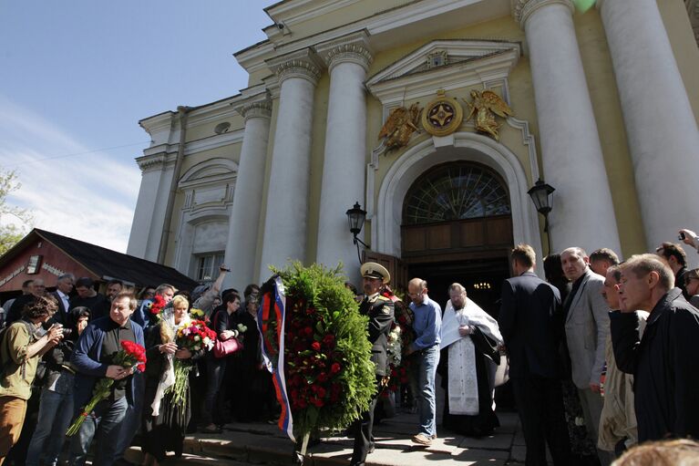 Прощание с режиссером Алексеем Балабановым в Санкт-Петербурге