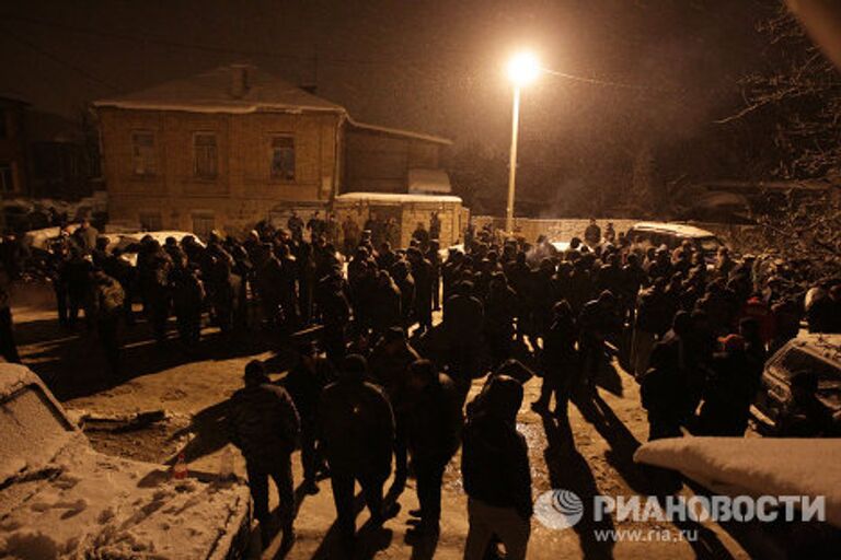 Митинги сторонников Аллы Джиоевой в Цхинвале