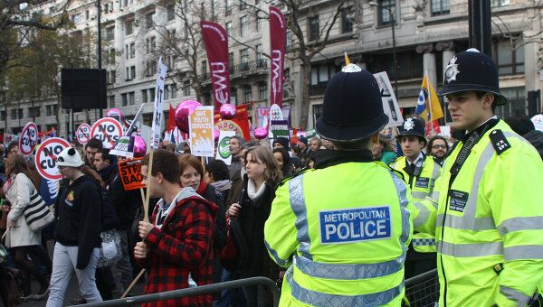 Демонстрации и акции протеста в Лондоне в день всеобщей забастовки профсоюзов в Великобритании, 30 ноября 2011 года