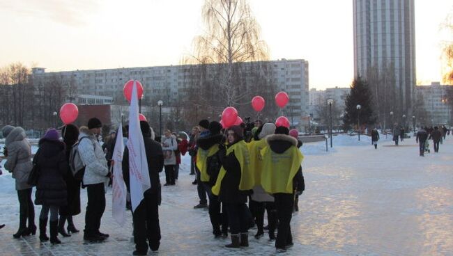 На митинг в день борьбы с ВИЧ-инфекцией вышли студенты Набарежных Челнов