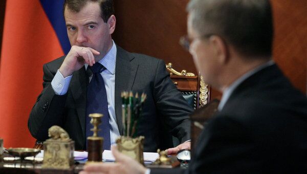 Встреча Д. Медведева с П.Астаховым и Ю.Чайкой