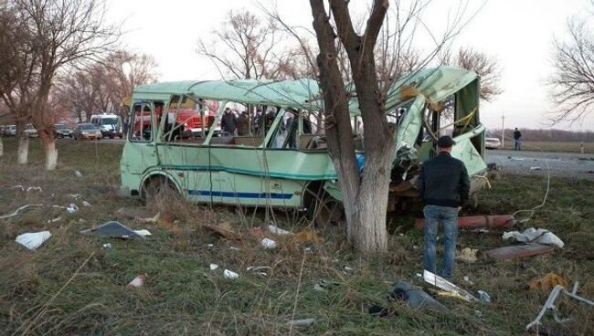 ДТП с участием автобуса на Кубани