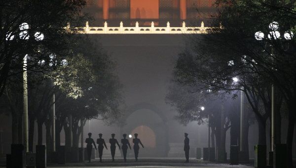 Сильный туман в Пекине 