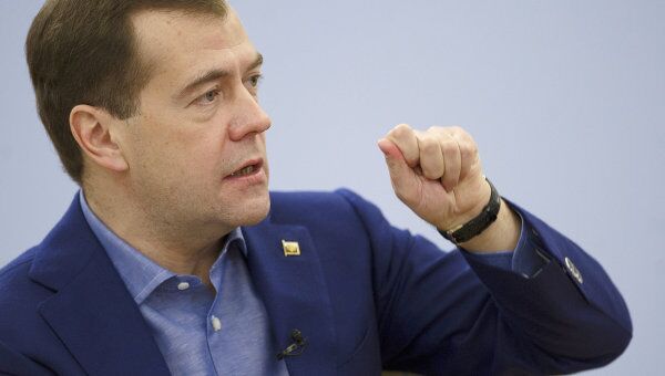 Президент РФ Д.Медведев встретился с комитетом своих сторонников в Горках