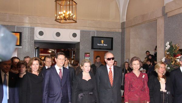 Светлана Медведева, Король Испании Хуан Карлос I и королева София посетили гала-концерт звезд балета Большого и Мариинского театров в Мадриде 