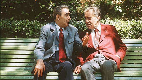 Л.И.Брежнев и Р.Никсон в Крыму 