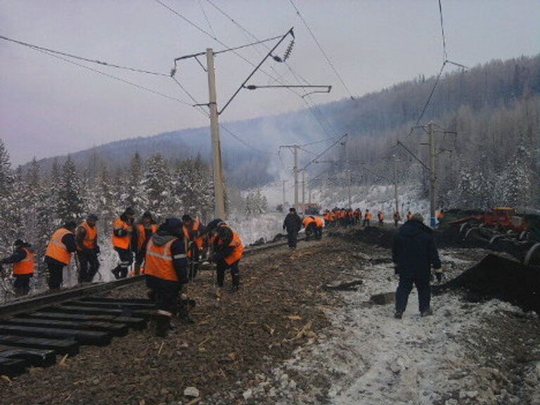 Сход восьми вагонов с углем в Иркутской области на перегоне Лена Восточная - Чудничный