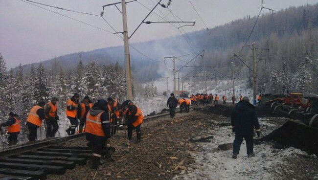 Сход восьми вагонов с углем в Иркутской области на перегоне Лена Восточная - Чудничный