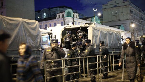 ВВ МВД обеспечивают порядок в Москве