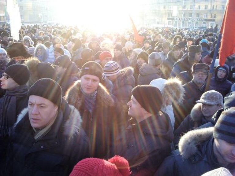 Митинг в Новосибирске репортер