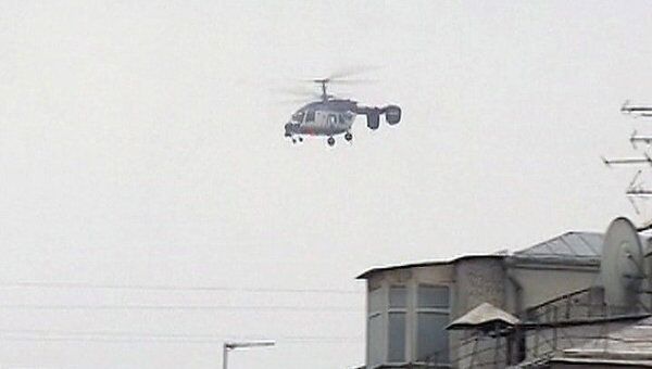 Над Болотной площадью появился вертолет