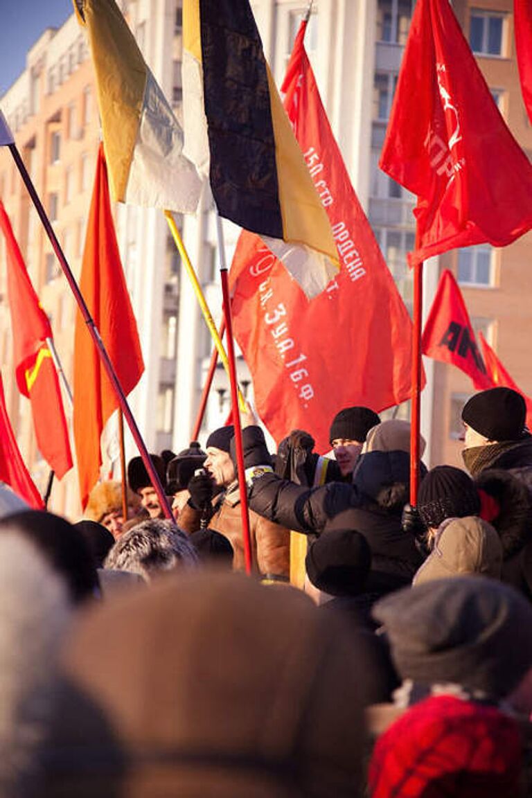 Митинг в Новосибирске репортер