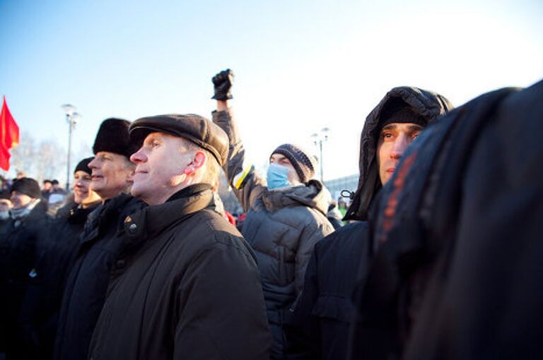 Митинг в Новосибирске репортер