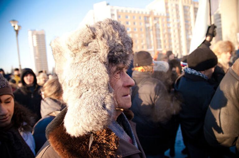 Митинг в Новосибирске репортер