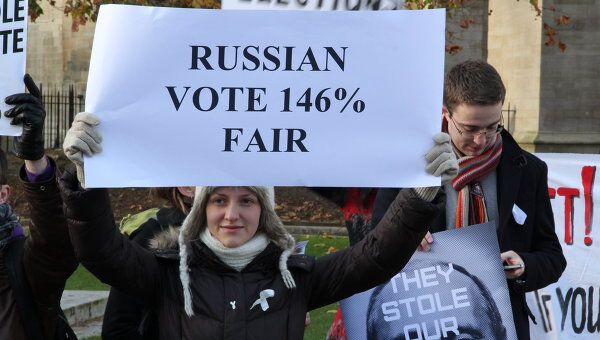 Митинг в защиту честных выборов в России. Лондон
