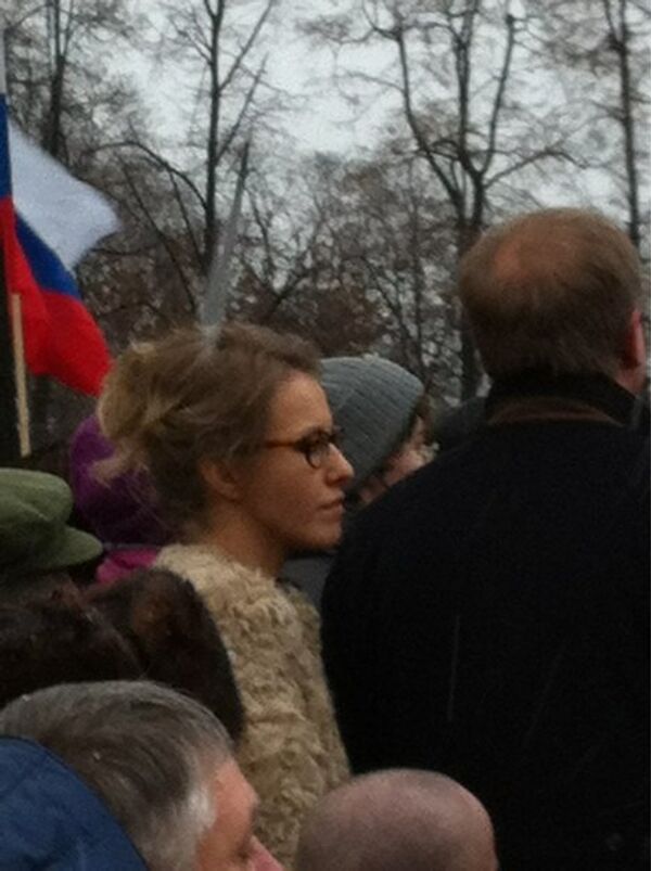 Ксения Собчак на митинге в защиту честных выборов