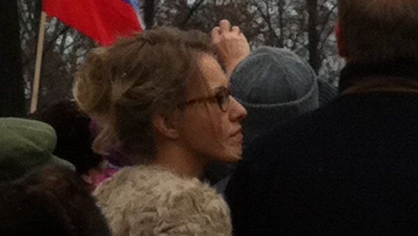 Ксения Собчак на Болотной площади