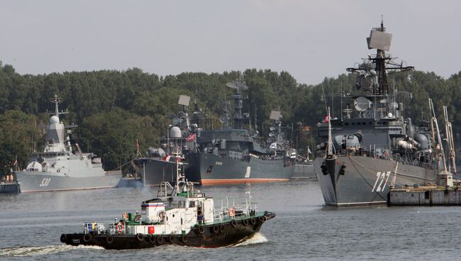 Вид на военную гавань города Балтийска. Архивное фото