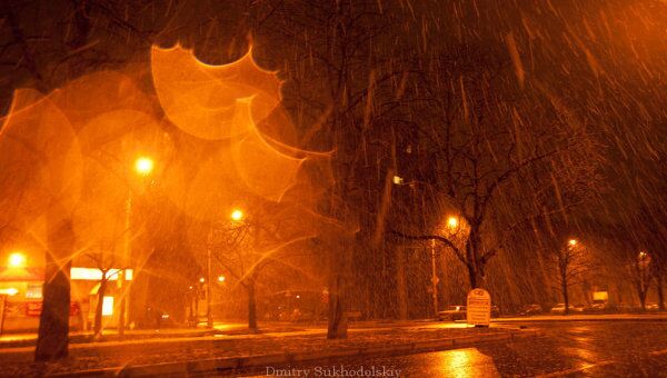 Снег в Петербурге 