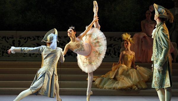 Ирина Перрен (принцесса Аврора) во время репетиции балета Спящая красавица в постановке Начо Дуато в Михайловском театре