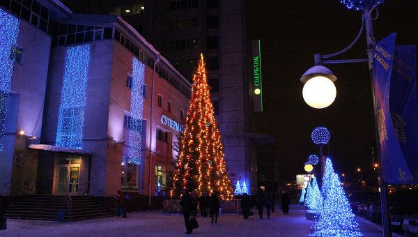 Омск готовится к Новому году 