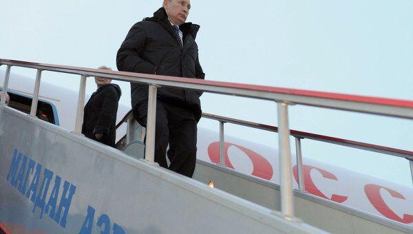Премьер-министр В.Путин прибыл в Магадан