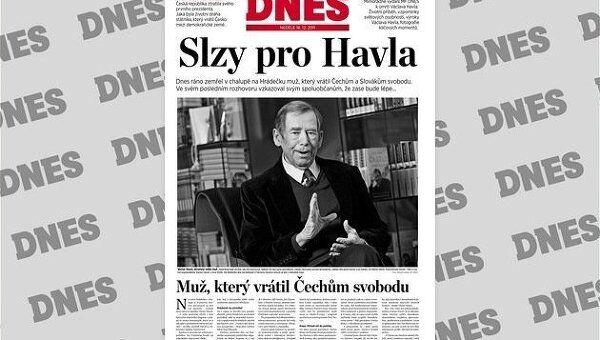 Спецвыпуск национальной газеты вышел в Чехии в память о Гавеле