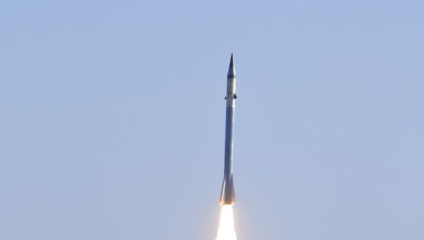 Метеорологическая ракета МР-30 на испытаниях