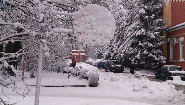 Cнегопад в Брянске
