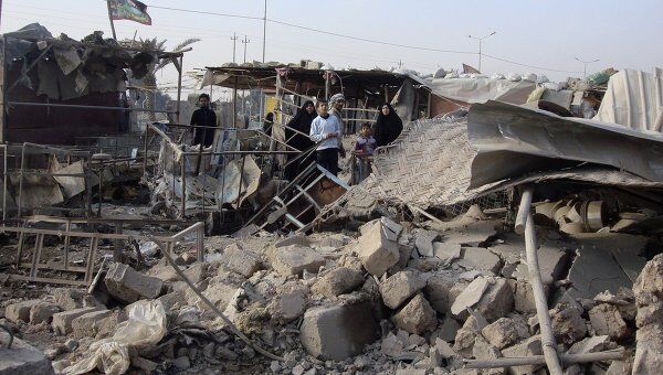 Последствия взрыва в Багдаде 22 декабря 2011 года