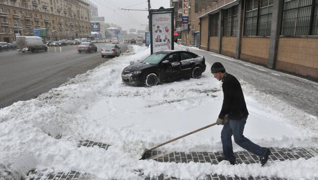 Снегопад в Москве