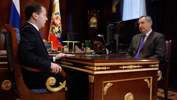 Встреча Д. Медведева и Д. Рогозина
