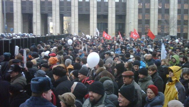 Митинг оппозиции на проспекте Сахарова 24 декабря