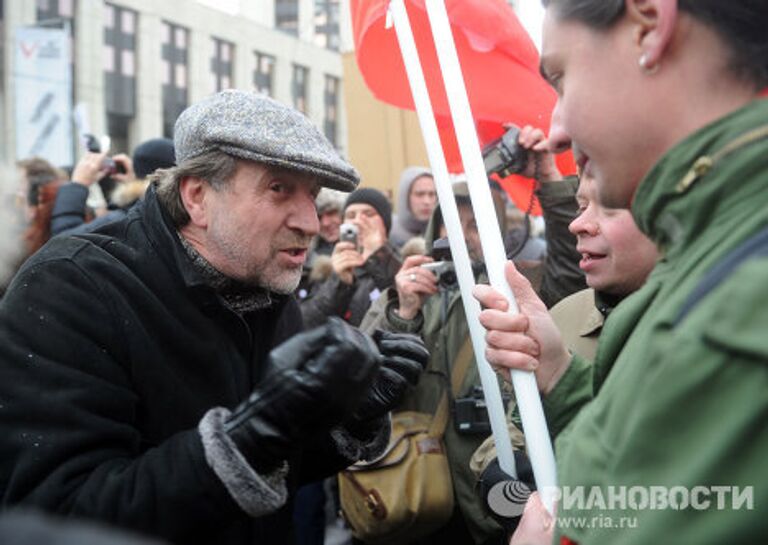 Леонид Ярмольник на митинге За честные выборы в Москве