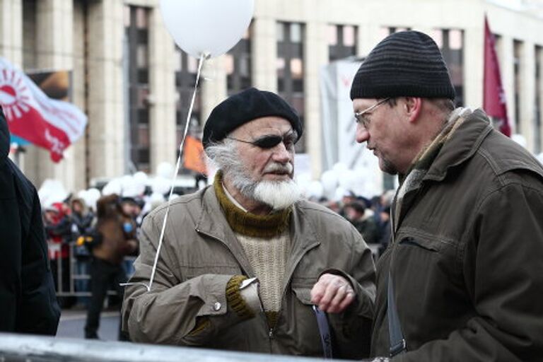 Митинг в Москве репортер