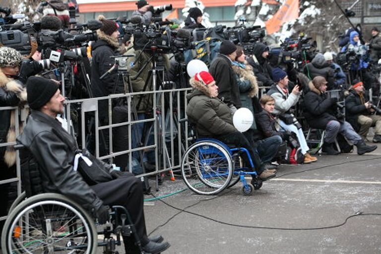 Митинг в Москве репортер